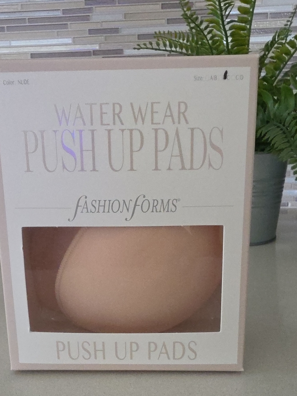 Fashion Forms Water Wear Push Up Pads - Nude, NEW